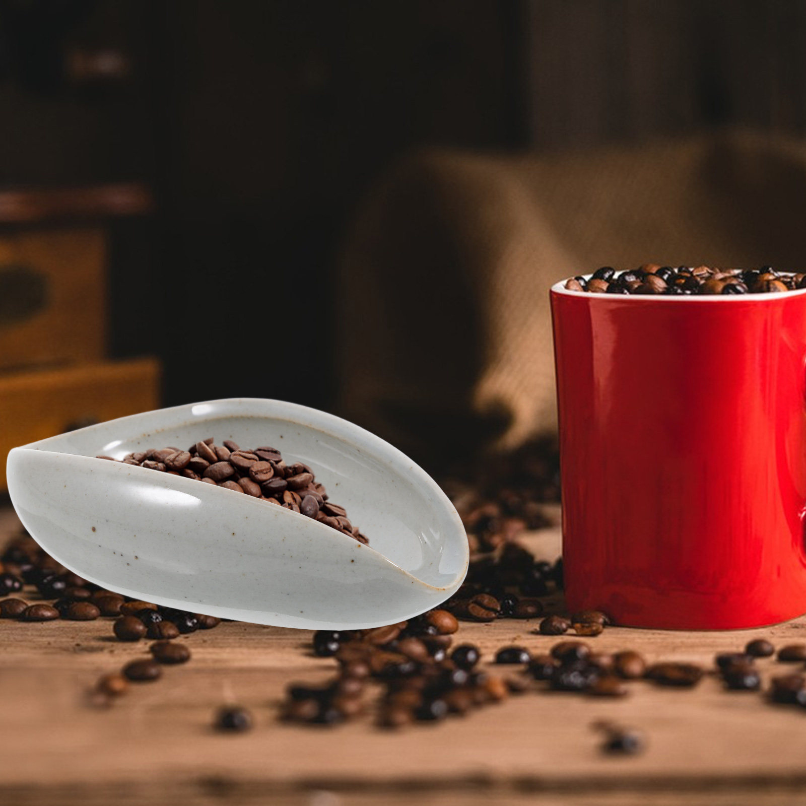 Coffee Leaves Tea - Ceramic Coffee Bean Dosing Tray Multi-Function