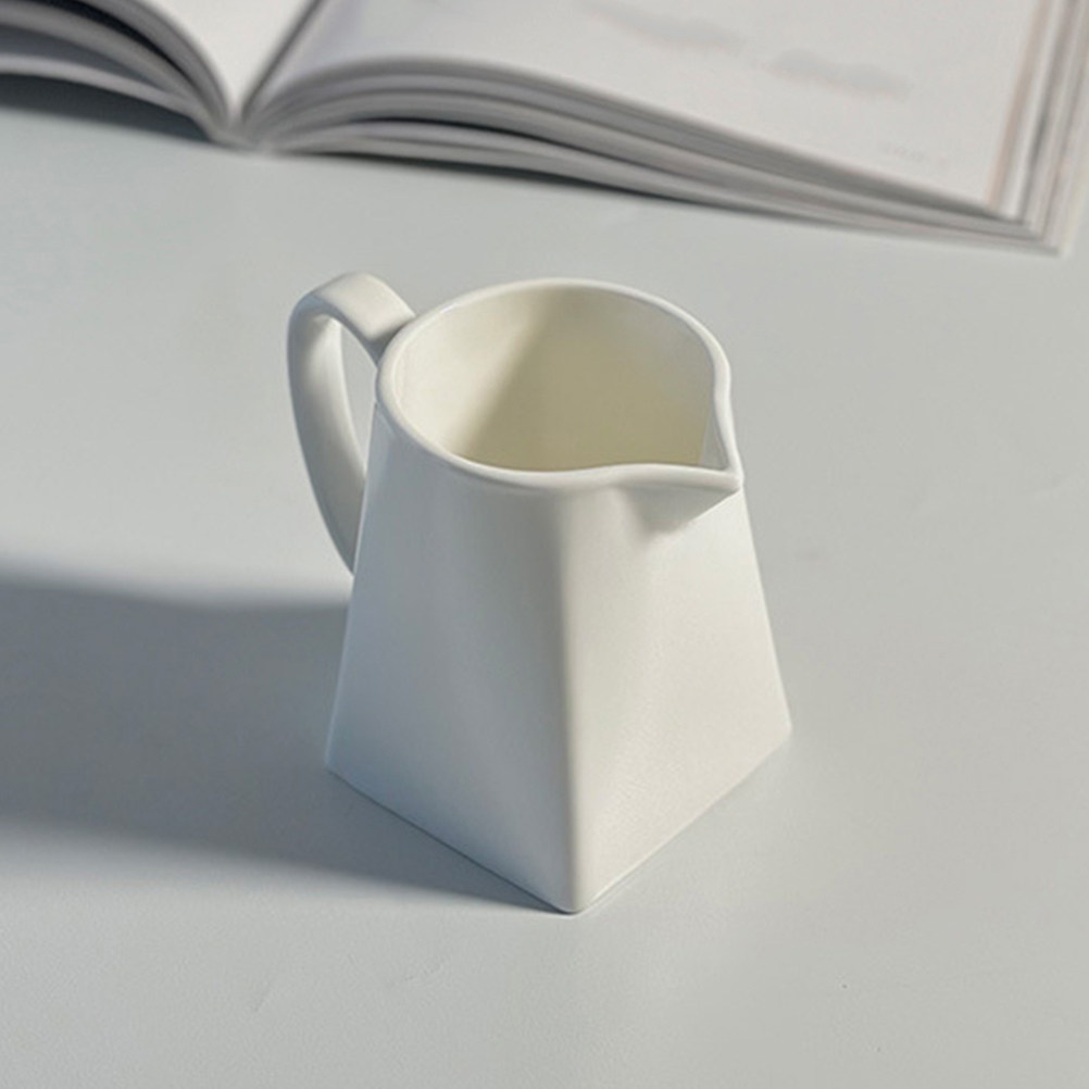 Coffee Tea Creamer - 230Ml Pure White Mini Ceramic Creamer