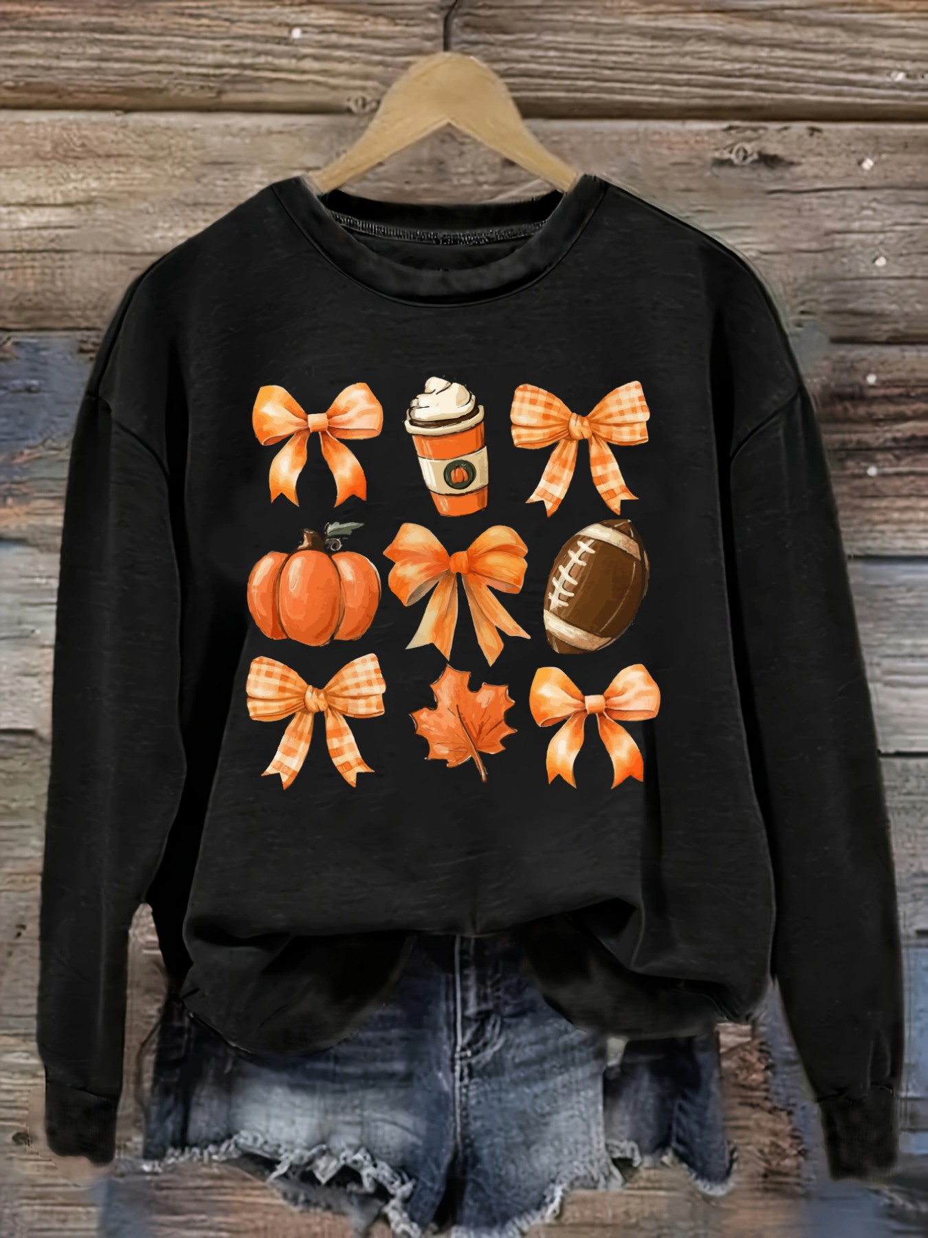 Coffee & Tea Ken'S House - Women's Casual Long Sleeve Crew Neck