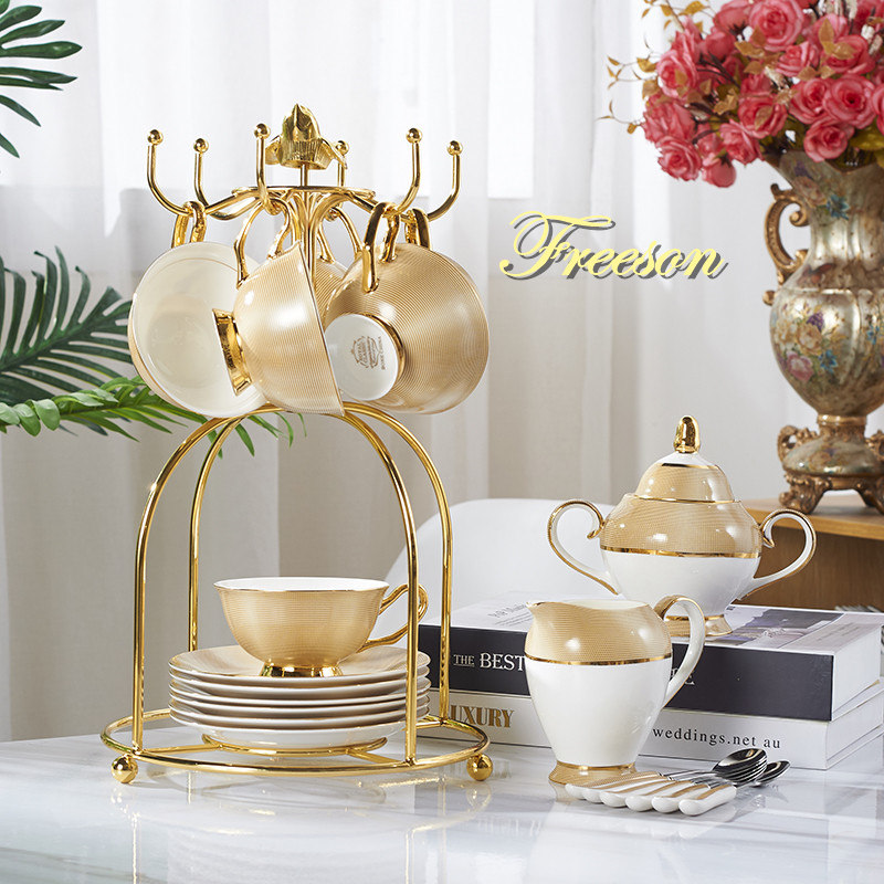 Coffee Tea Creamer - Luxury Gold Bone China Coffee Set