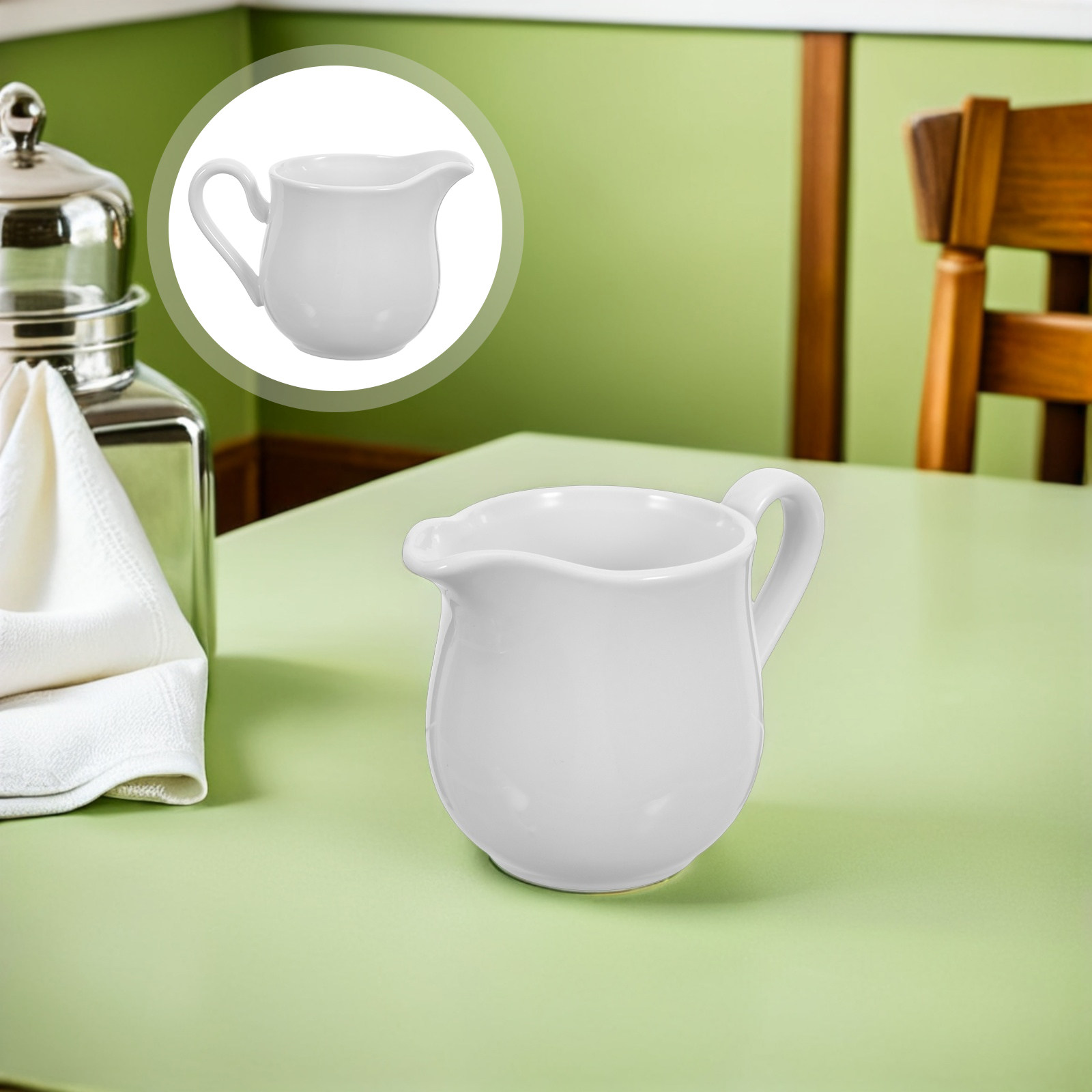 Coffee Tea Creamer - Ceramic Milk Jug 350Ml Elegant Glazed