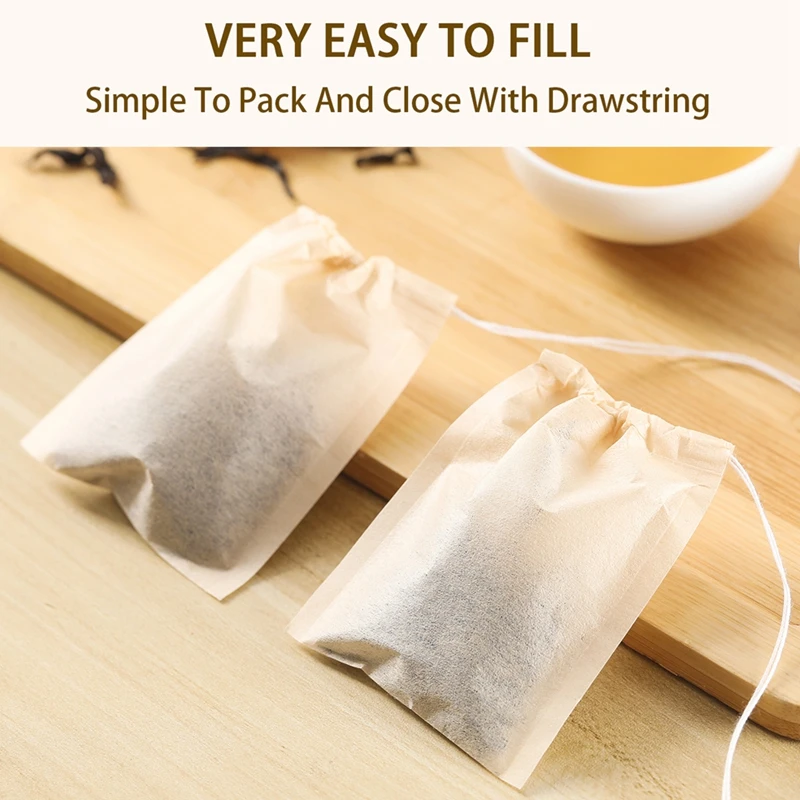 100Pcs Teabags with Drawstring - огляд і ціна Coffee Leaves Tea