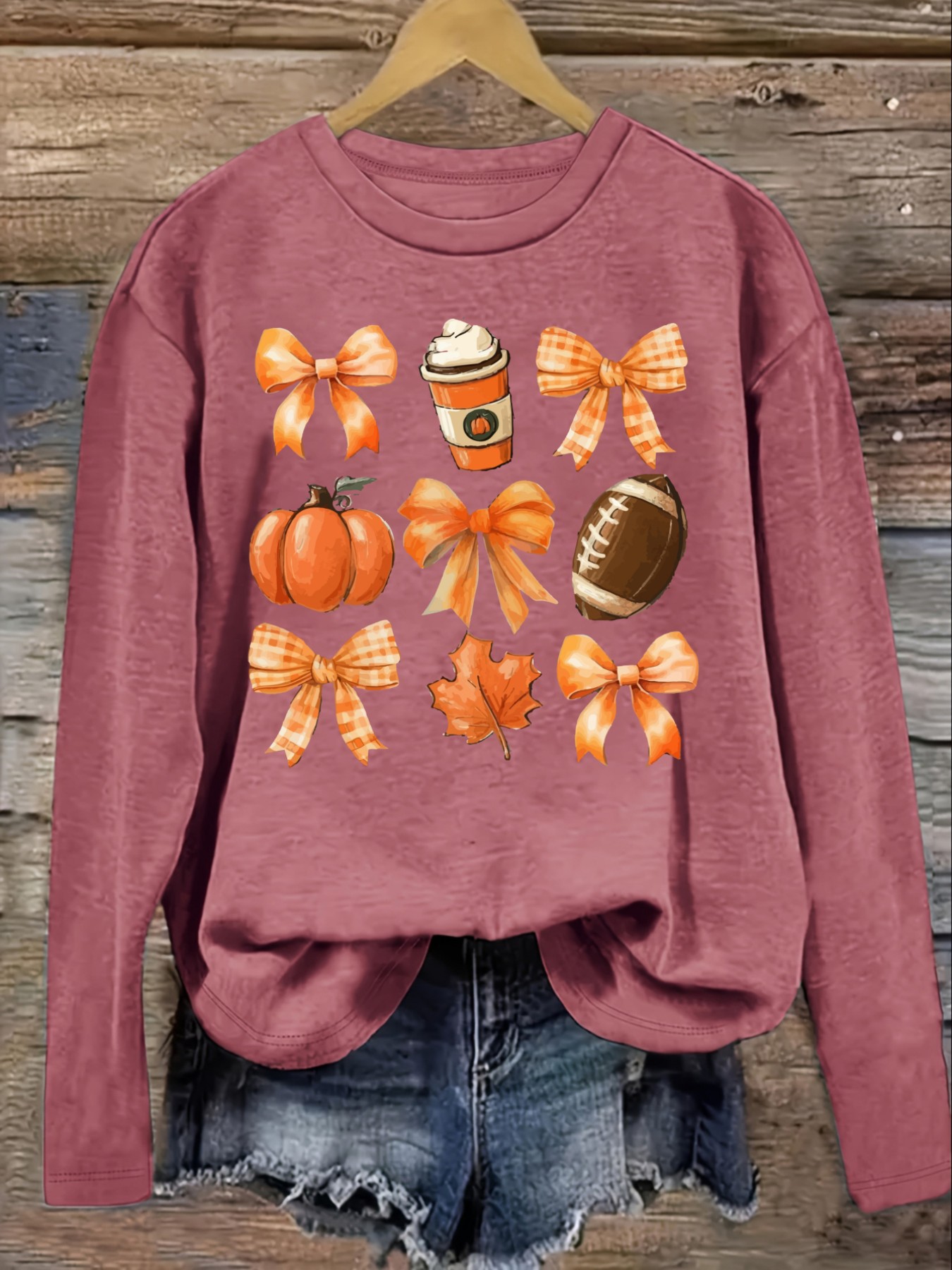 Women's Casual Long Sleeve Cre - огляд і ціна Coffee & Tea Ken'S House