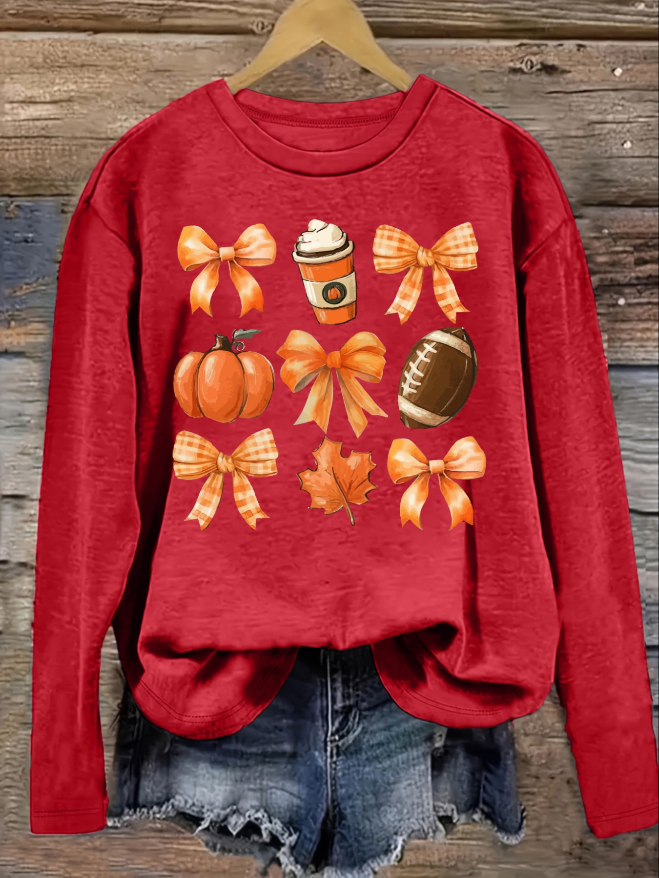 Women's Casual Long Sleeve Cre - огляд і ціна Coffee & Tea Ken'S House