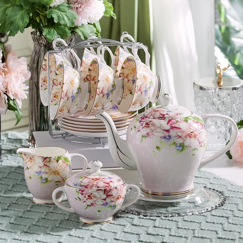Pink Blue Flower Bone china Co - огляд і ціна Coffee Tea Creamer