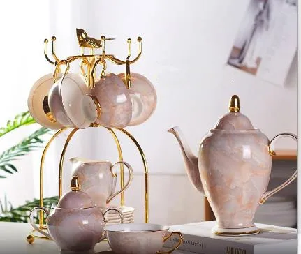 Marble Bone China Coffee Set M - огляд і ціна Coffee Tea Creamer