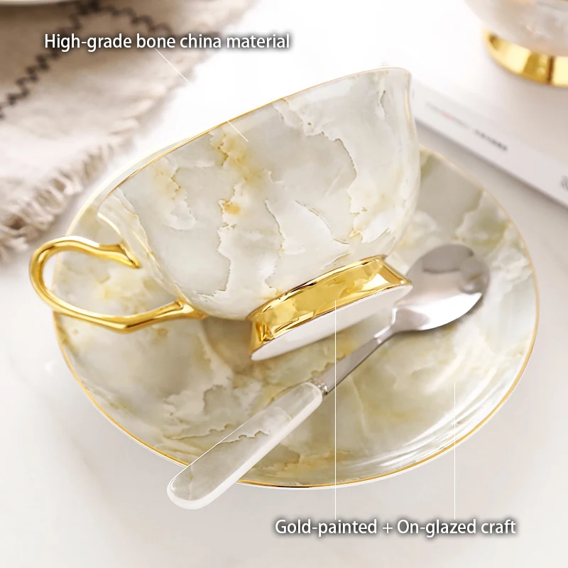 Marble Bone China Coffee Set M - огляд і ціна Coffee Tea Creamer