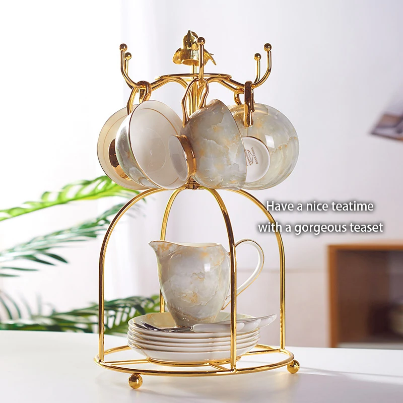 Marble Bone China Coffee Set M - огляд і ціна Coffee Tea Creamer