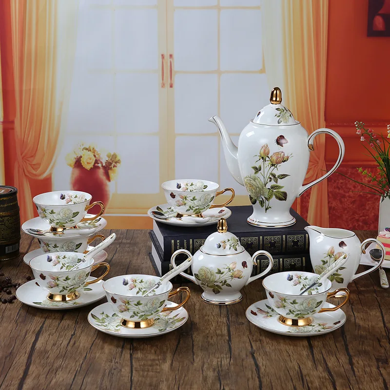 Bone China Coffee Set Camellia - огляд і ціна Coffee Tea Creamer