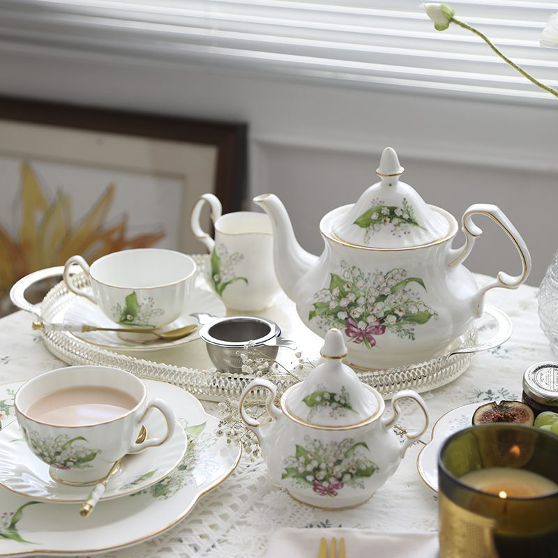 Tea Cup Saucers Lily Valley Se - огляд і ціна Coffee Tea Creamer