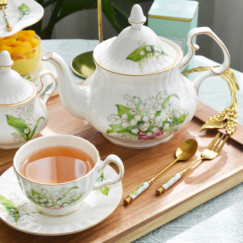 Tea Cup Saucers Lily Valley Se - огляд і ціна Coffee Tea Creamer