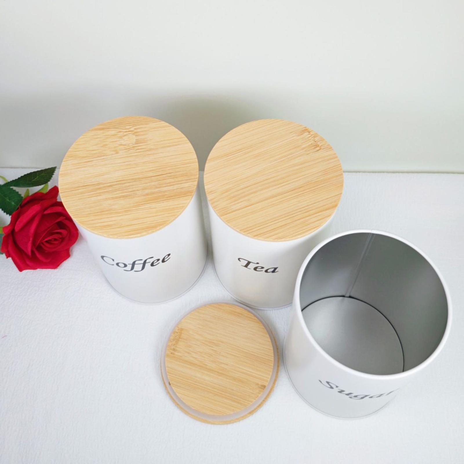 Tea Canister 3 Pieces 1200ml L - огляд і ціна Coffee Tea Creamer