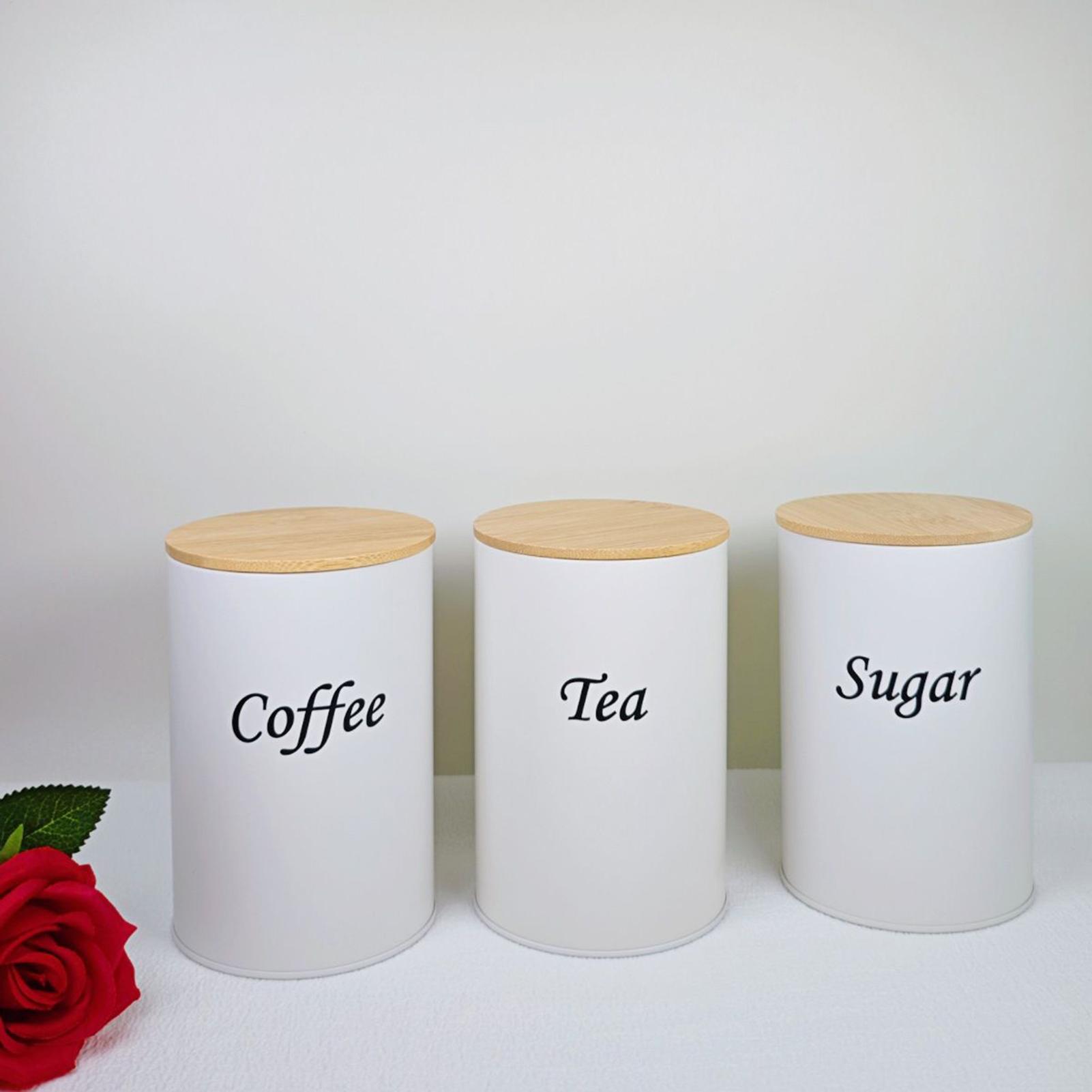 Tea Canister 3 Pieces 1200ml L - огляд і ціна Coffee Tea Creamer