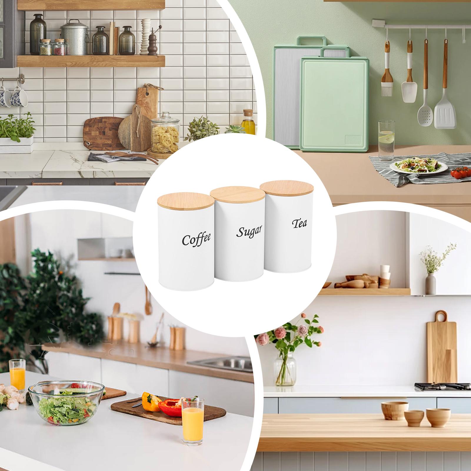 Tea Canister 3 Pieces 1200ml L - огляд і ціна Coffee Tea Creamer