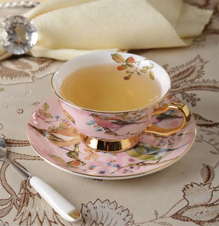 Bone china Coffee Cup Set Pink - огляд і ціна Coffee Tea Creamer